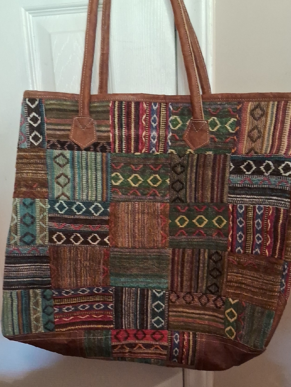 Vintage Addiction Boho Patchwork Tote Bag - Multicolor